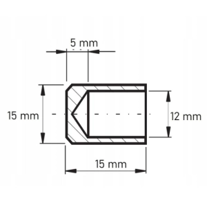 ZAŚLEPKA WALCOWA DLA RURKI Ø12MM, AISI 304 Balustrada Nierdzewna Elementy